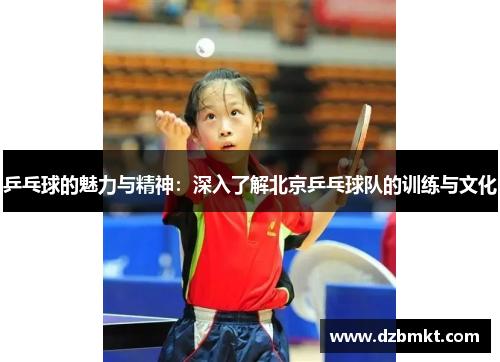 乒乓球的魅力与精神：深入了解北京乒乓球队的训练与文化